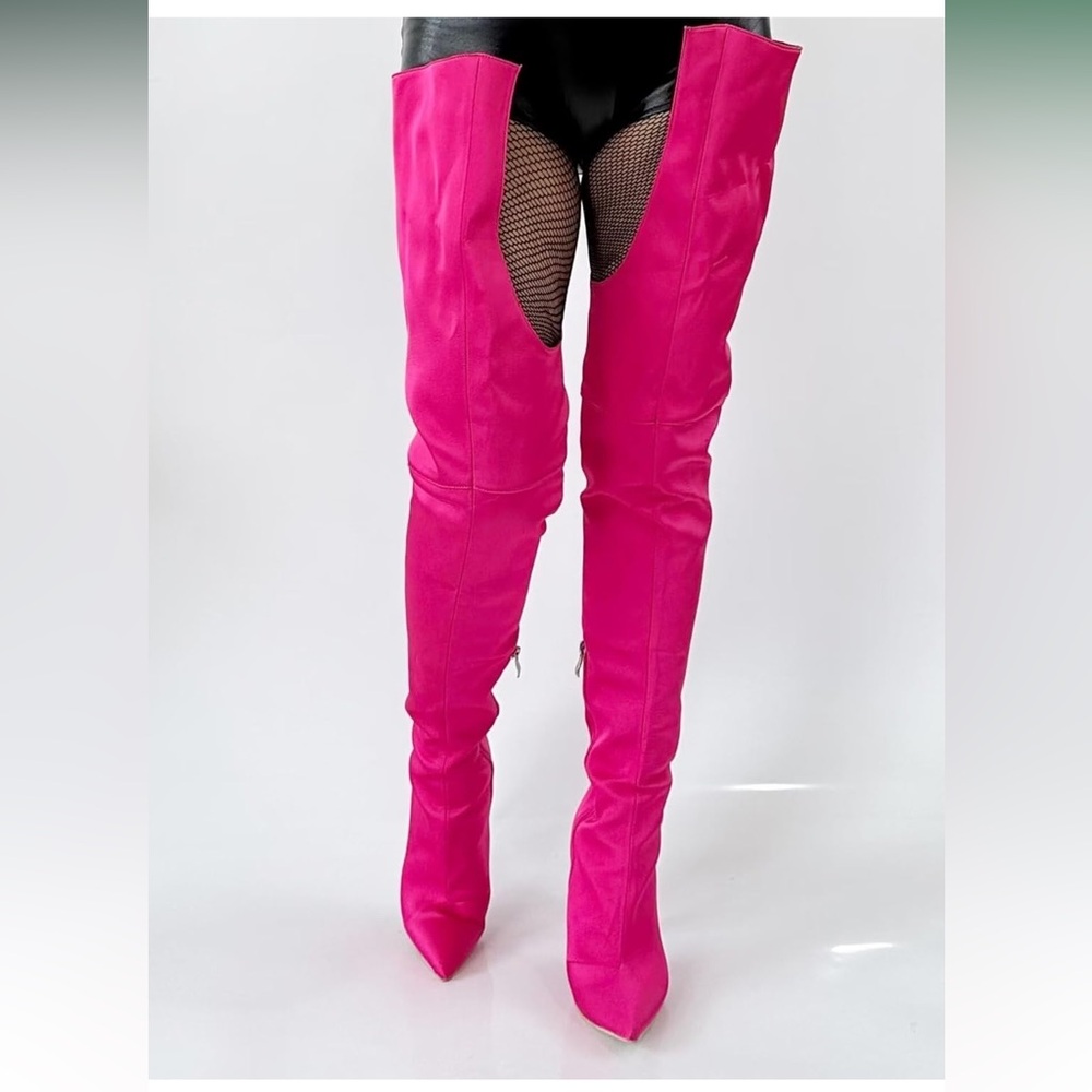 Fashion nova Pink Over-the-Knee Women's Boots - Picture 10 of 11
